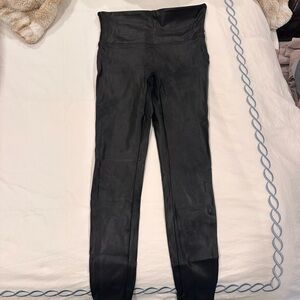 SPANX Faux Black Leather Women's Leggings